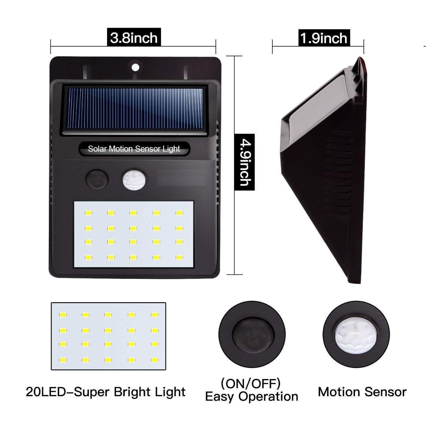 Motion Sensor Solar Light for Garden, Pathway & Driveway – Automatic On/Off