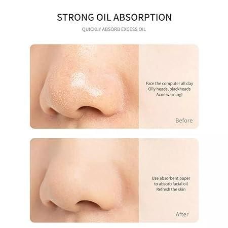 Oil Absorbing Sheets for Oily Skin – Makeup Friendly, 100 Pcs